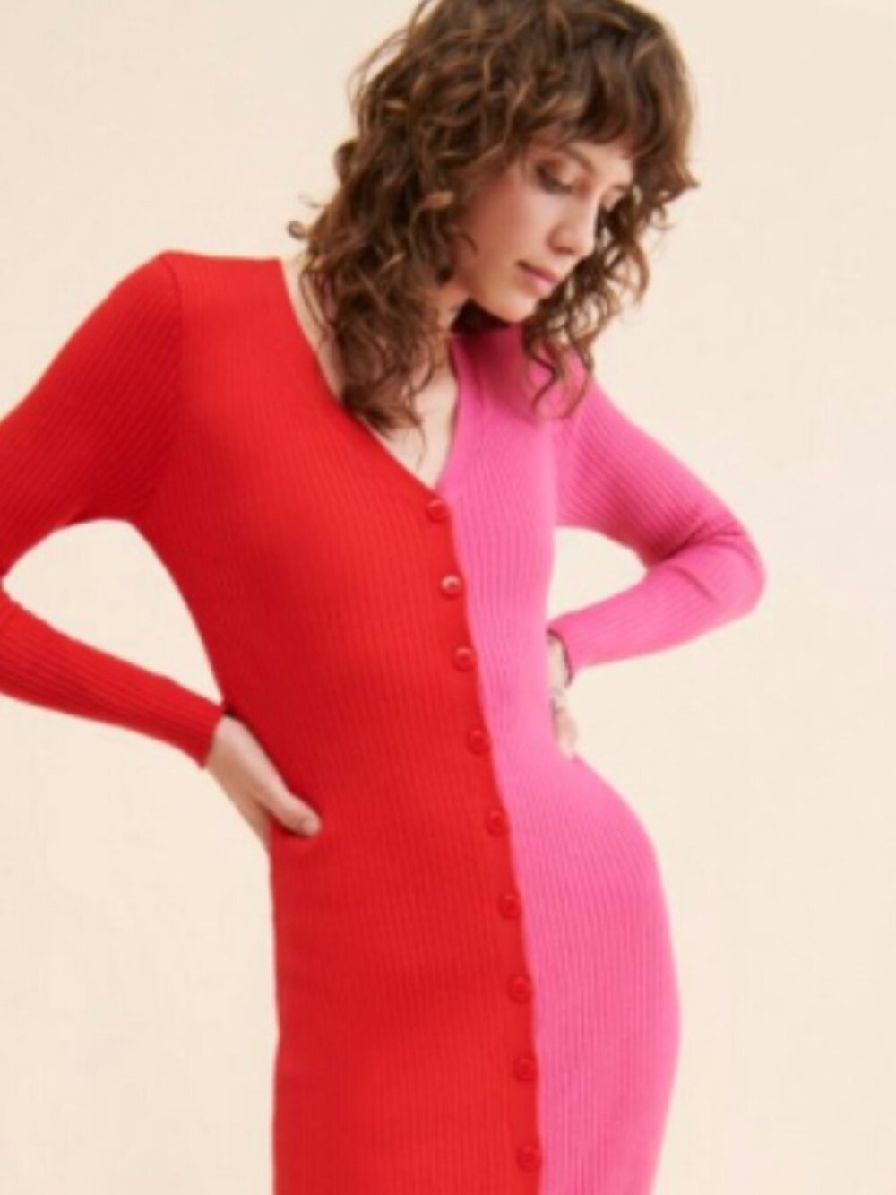 En Elly Colorblock Sweater Dress Size XL